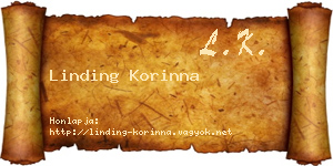 Linding Korinna névjegykártya